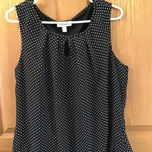 Dressbarn Black Blouse with Polka Dots (320)